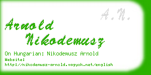 arnold nikodemusz business card